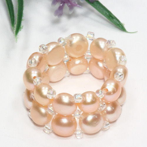 Ring aus Süßwasserperlen, Perlenring, Perlen, 4153